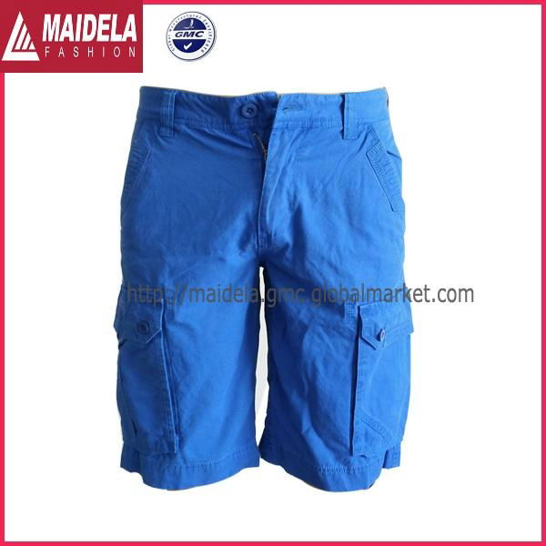 Men's cotton blue leisure Bermuda