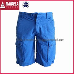 Men's cotton blue leisure Bermuda