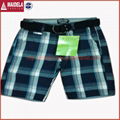 Men's fashion casual plaid shorts 1