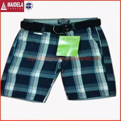 Men's fashion casual plaid shorts