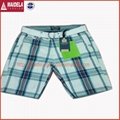 Mens cargo shorts with yarn dyed plaid fabric 2