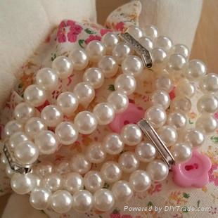 New Coming Hot Sale Mutil-Layer Pearl Stretch Artificial Bracelet 3