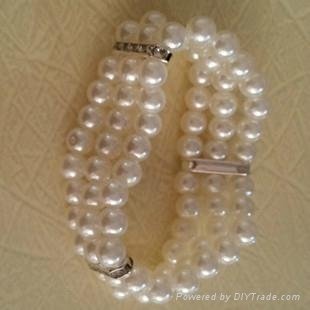 New Coming Hot Sale Mutil-Layer Pearl Stretch Artificial Bracelet 4