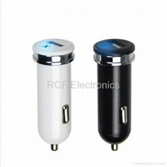  5v 2a white usb car charger for iphone 5