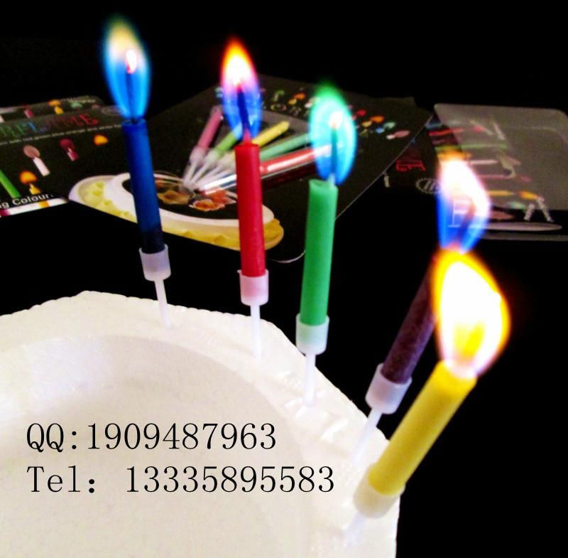 colorful flame birthday candles