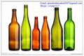 glass beer bottle green color