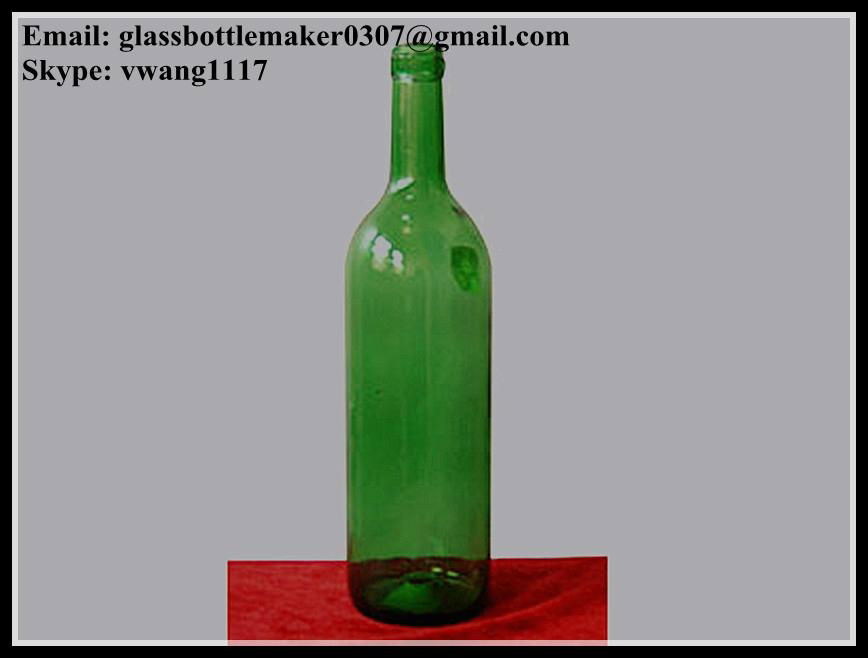 glass beer bottle green color  4