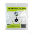 OTG Micro USB type Hub and Card Reader  support HI-Speed USB devices USB Mouse 2