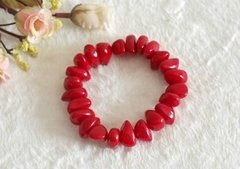 beeswax amber bracelet and red coral bracelet