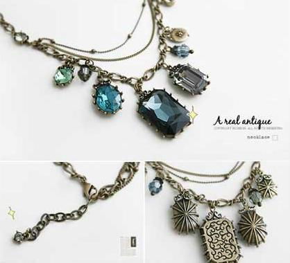 jewelry green precious stone necklace 4