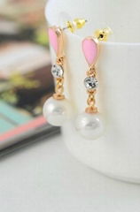 fashion design jewelry pearl pendant earring