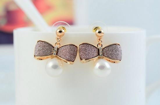 fashion design jewelry pearl pendant earring 4