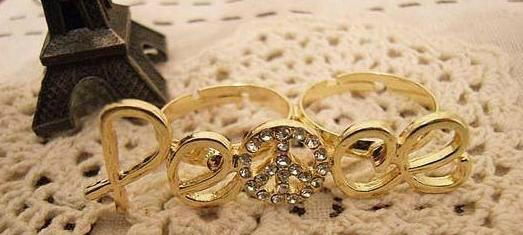 fashion jewelry gold plad ring 2