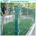Powder coated V-folded garden wire mesh fencing panels