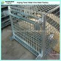 Galvanized foldable storage cage wire container 2