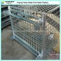 Galvanized foldable storage cage wire container 2