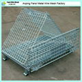 Galvanized foldable storage cage wire container 3