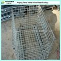Galvanized foldable storage cage wire container 4