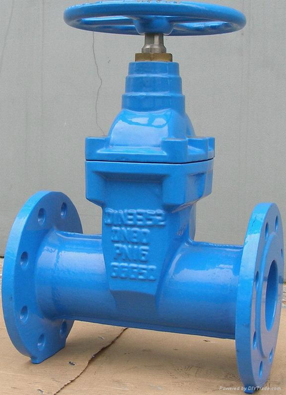 DIN Elastic non-rising stem soft-sealing gate valve F5