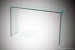 Tempered bending glass coffee table