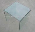 Tempered bent glass coffee table, glass