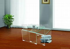 Bent Glass coffee Table for Glass Furniture