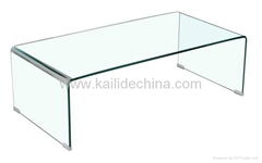 Bent Glass coffee Table for Glass Furniture