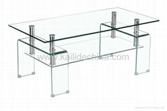 Bent Glass coffee Table for Glass Furniture