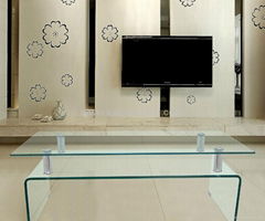 Bent Glass coffee Table for Glass Furniture