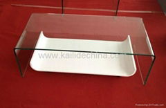 Bent Glass coffee Table for Glass Furniture