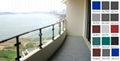 Galvanized steel balcony fence with glass/decorative balcony railing(BSBG)