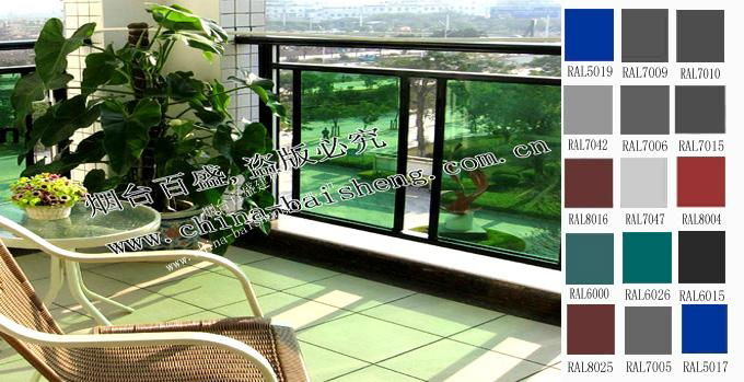 Galvanized steel balcony fence with Laminated glass(BSY) 3