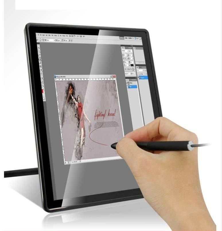 15'' LED interactiv capacitive drawing tablet mornitor multi-dual touch panel