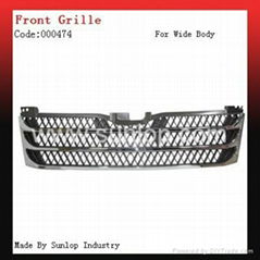 Toyota hiace car part chrome Front Grille #000474 Hiace wide body hiroof front g