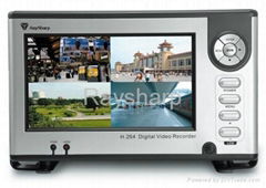 4CH DVR with 7 inches LCD monitor