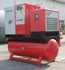 Combined screw air compressor