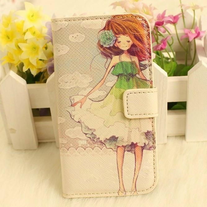 2013 cute Korea colorful flip printing phone case