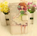 2013 cute Korea colorful flip printing phone case 1