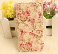 2013  new beautiful folwer painting PU iphone 4/5 case