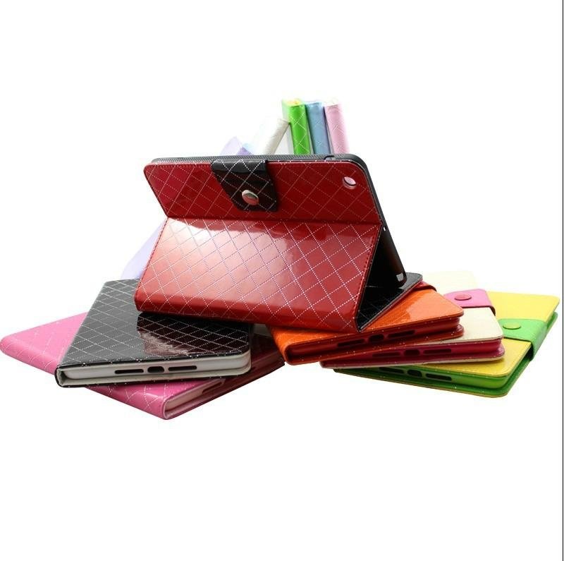 2013 hot color contrast 360 rote PU ipad case cover 3