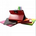 2013 hot color contrast 360 rote PU ipad case cover 3