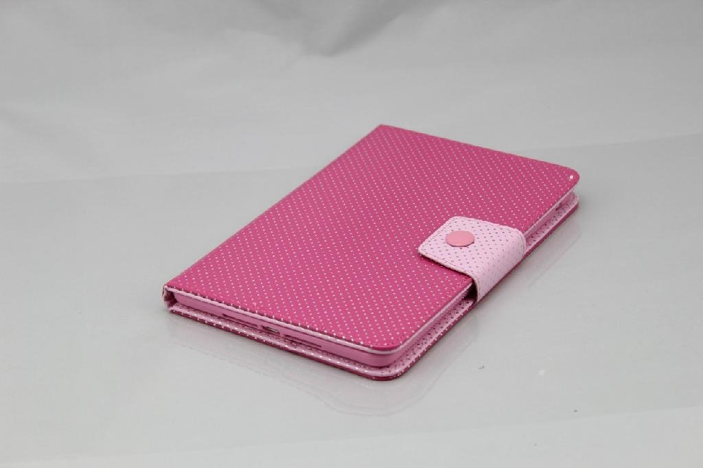 2013 fashion contrast color ipad cover collection with dot design  2