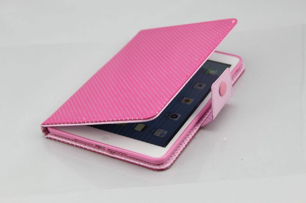 2013 fashion contrast color ipad cover collection with dot design  3