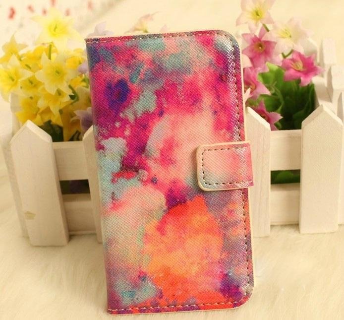 2013 fashion elegant flip printing colorful iphone 4s case cover