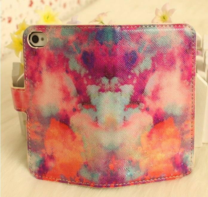 2013 fashion elegant flip printing colorful iphone 4s case cover 2