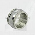 Big stainless steel Spinner ring with