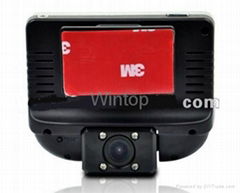 120 degree wide angle Dual Camera Car DVR