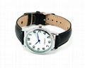 leather anolog watch