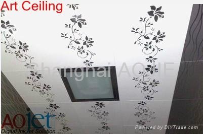 CMYKW art ceiling uv flatbed printing machine 2