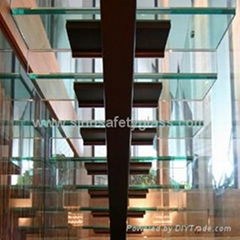 Laminated tempered Glass Stair